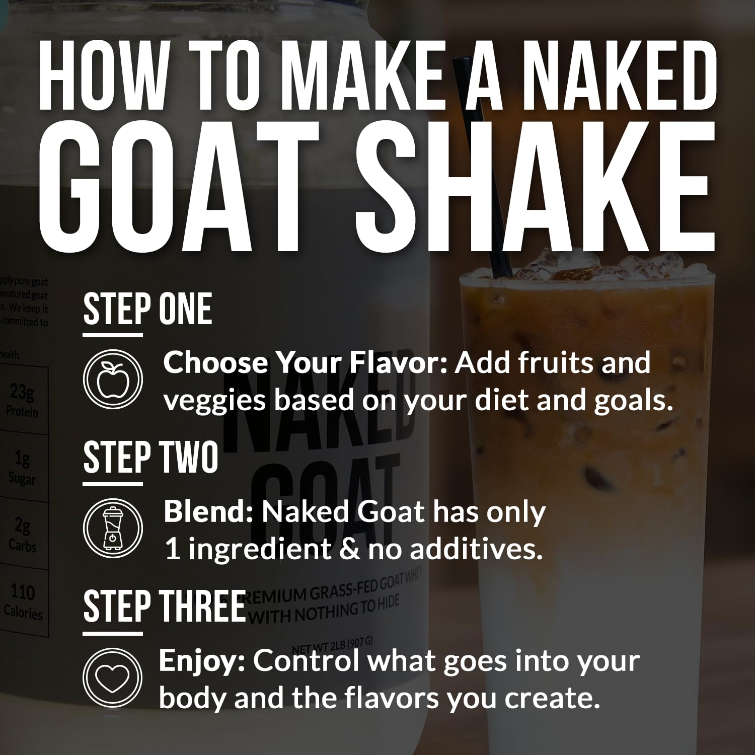 NAKED Vanilla protein powder pour into shaker conveys versatile everyday use.