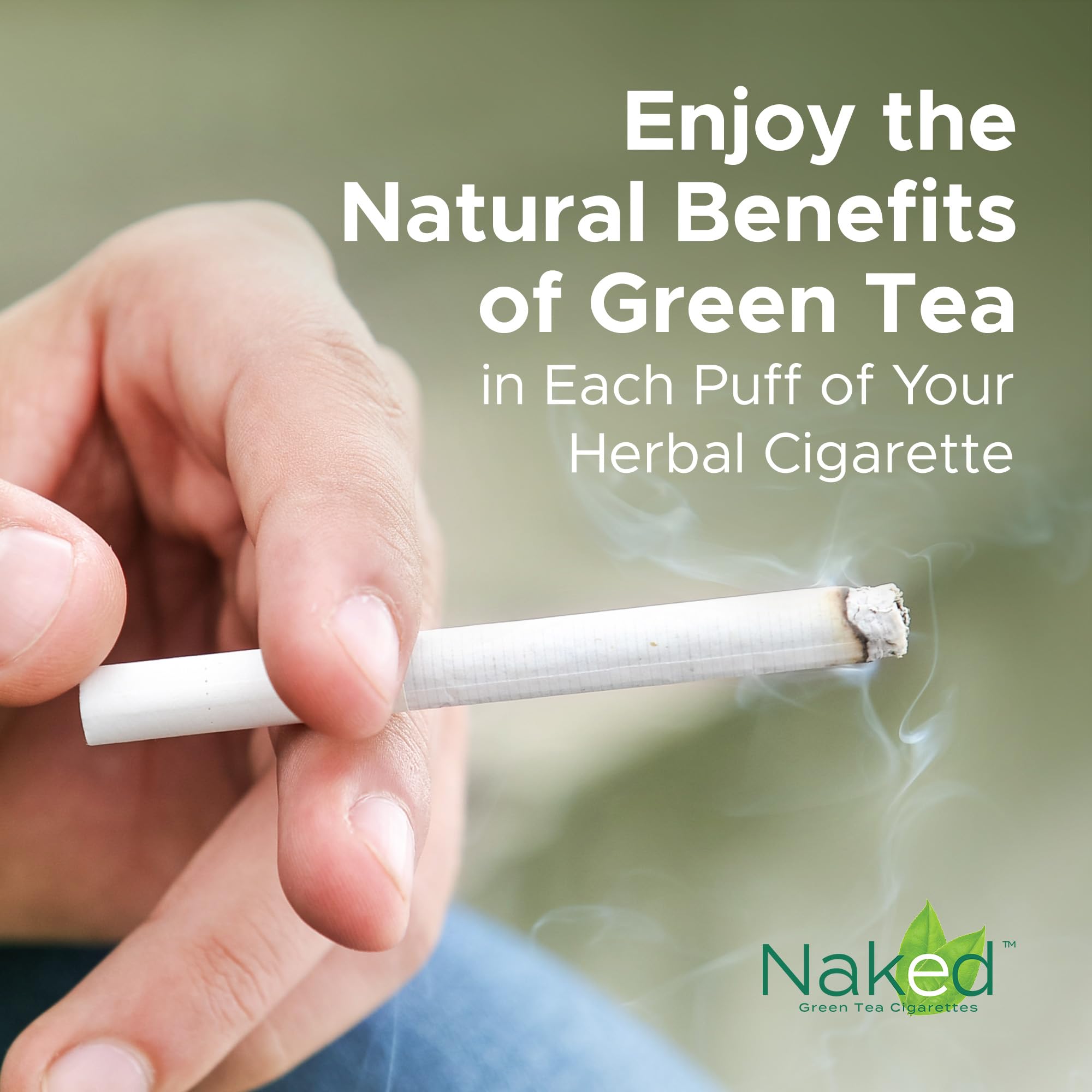 Naked Green Tea Cigarettes Lite brand logo signaling trusted quality.