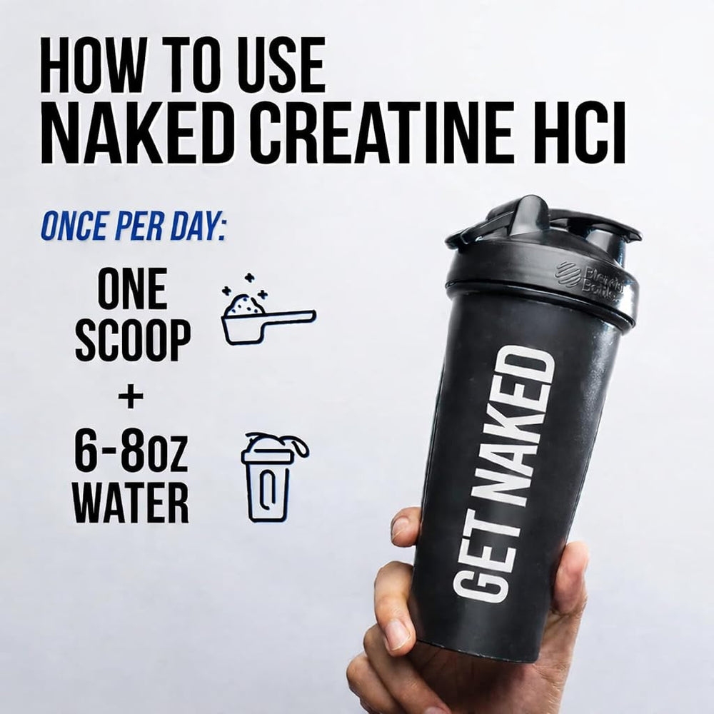 NAKED Lean Creatine HCl Powder packaging designed for eco-conscious athletes.