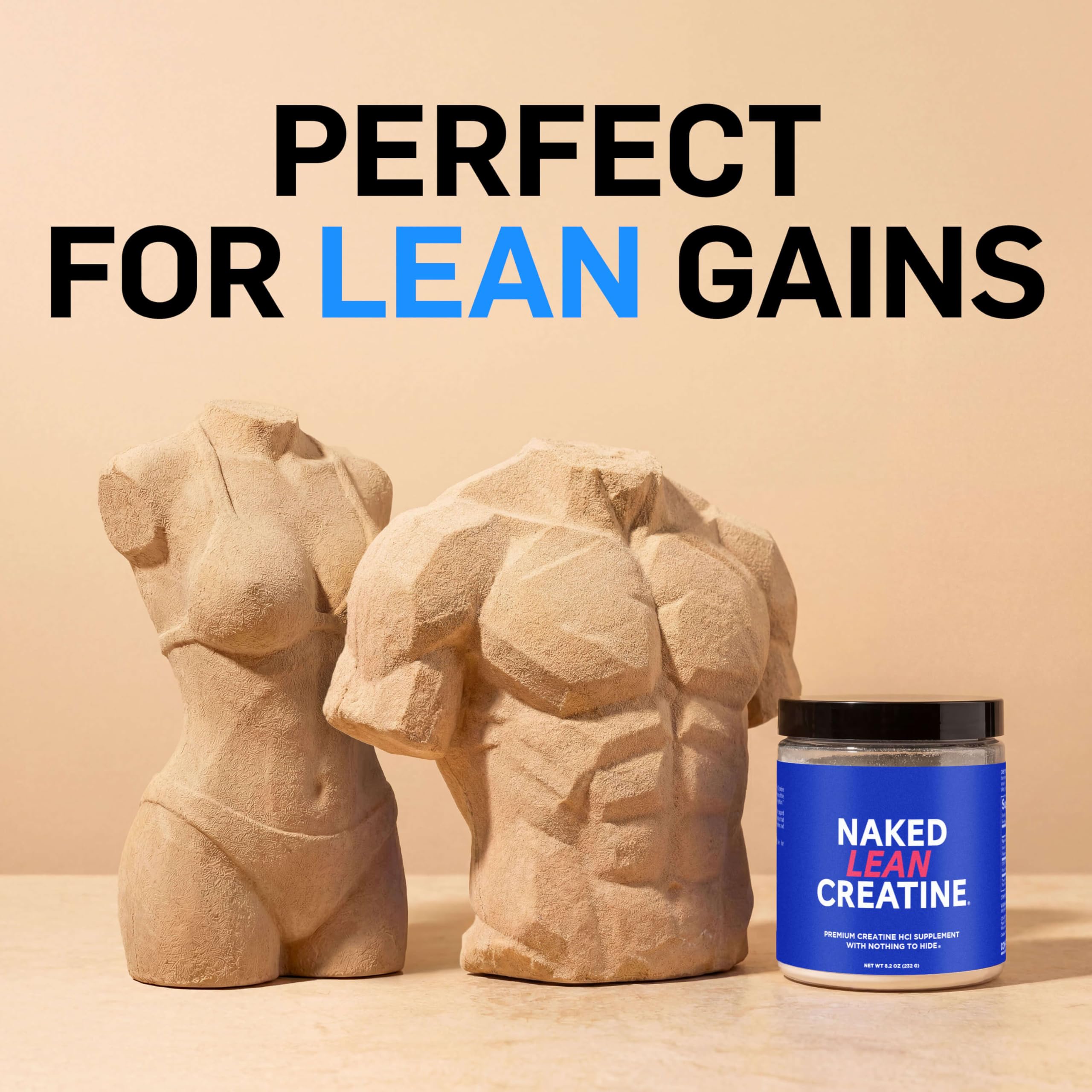 NAKED Lean Creatine HCl Powder unflavored mix dissolves easily in drinks.