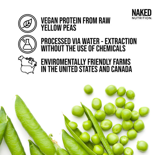 NAKED Pea powder scoop closeup for convenient daily protein