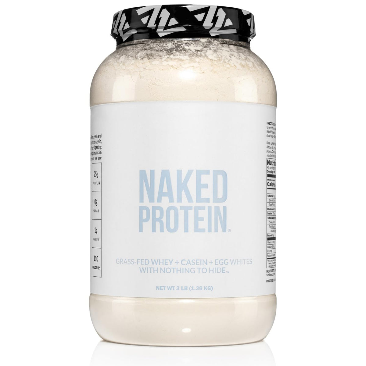 NAKED Protein Powder Blend front packaging with four clean ingredients for a versatile protein base.