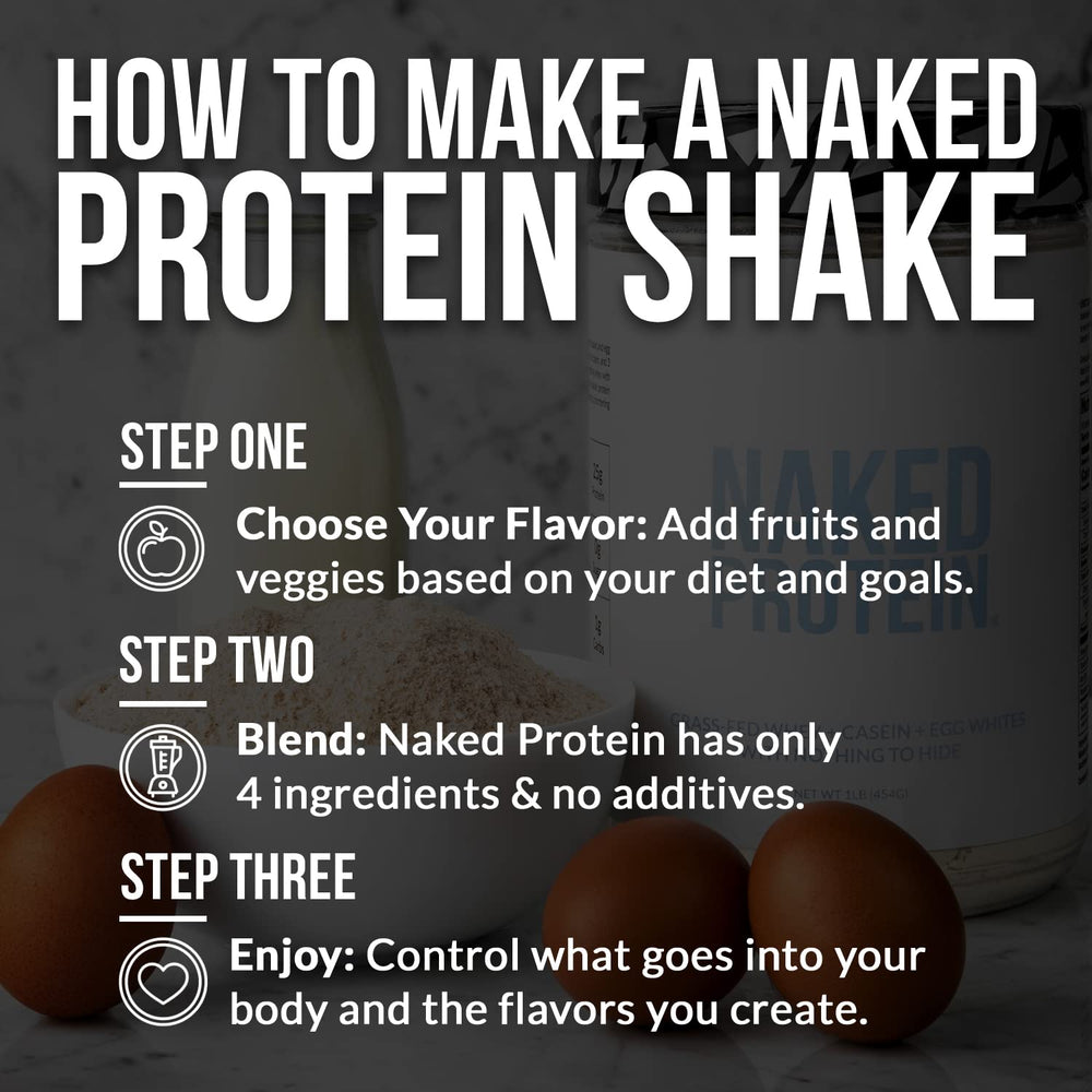 NAKED Protein Powder Blend powder in a bowl ready to blend.