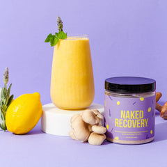 NAKED Recovery packaging front emphasizing clean formula