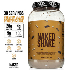 MCT oil droplets next to NAKED Shake powder for energy-friendly nutrition