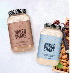Travel cup with NAKED Shake for on-the-go nutrition
