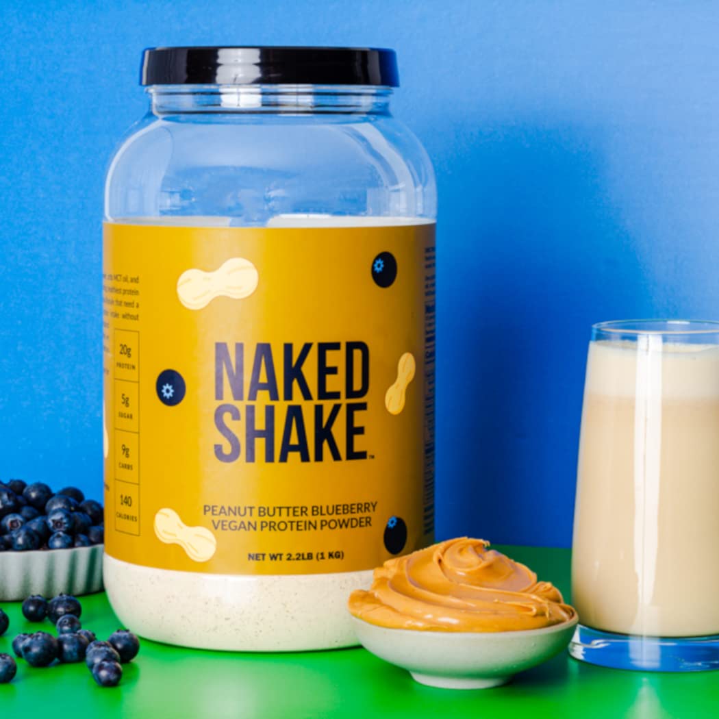 NAKED Shake on-the-go bottle with straw, ideal for quick protein during busy days.