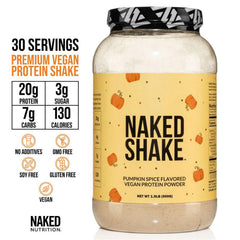 NAKED Shake USA/Canada pea protein source highlights plant-based protein.