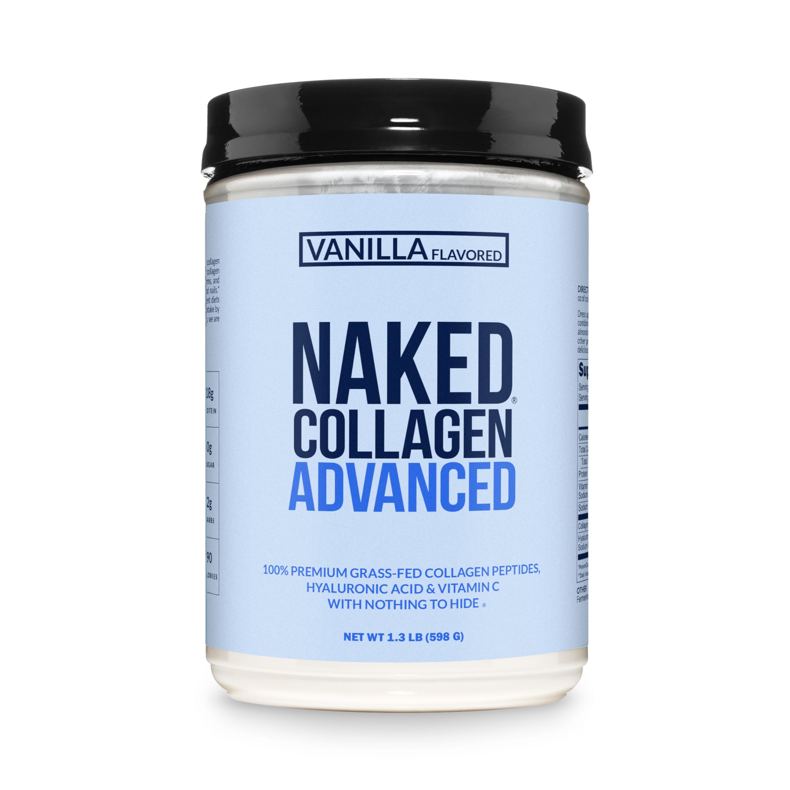 NAKED Vanilla Collagen Advanced vanilla scoop: perfect morning protein boost in coffee