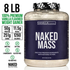 NAKED Vanilla Mass ingredients list highlights natural, clean components