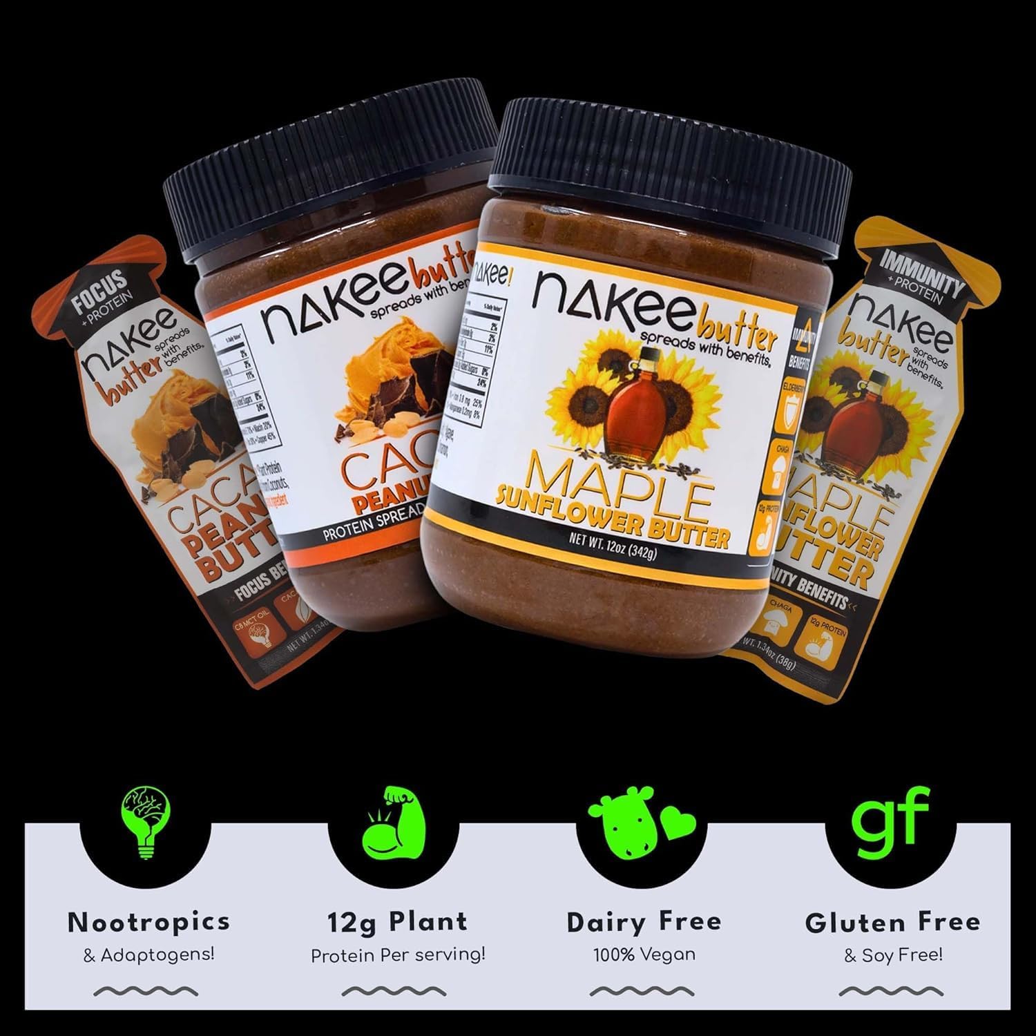 Nakee Butter cacao-peanut squeeze showing dessert-like flavor on the go.