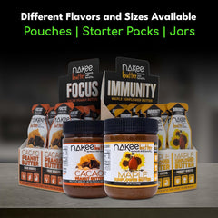 Nakee Butter Immunity Maple Sunflower Snack Pack display, on-the-go ready.