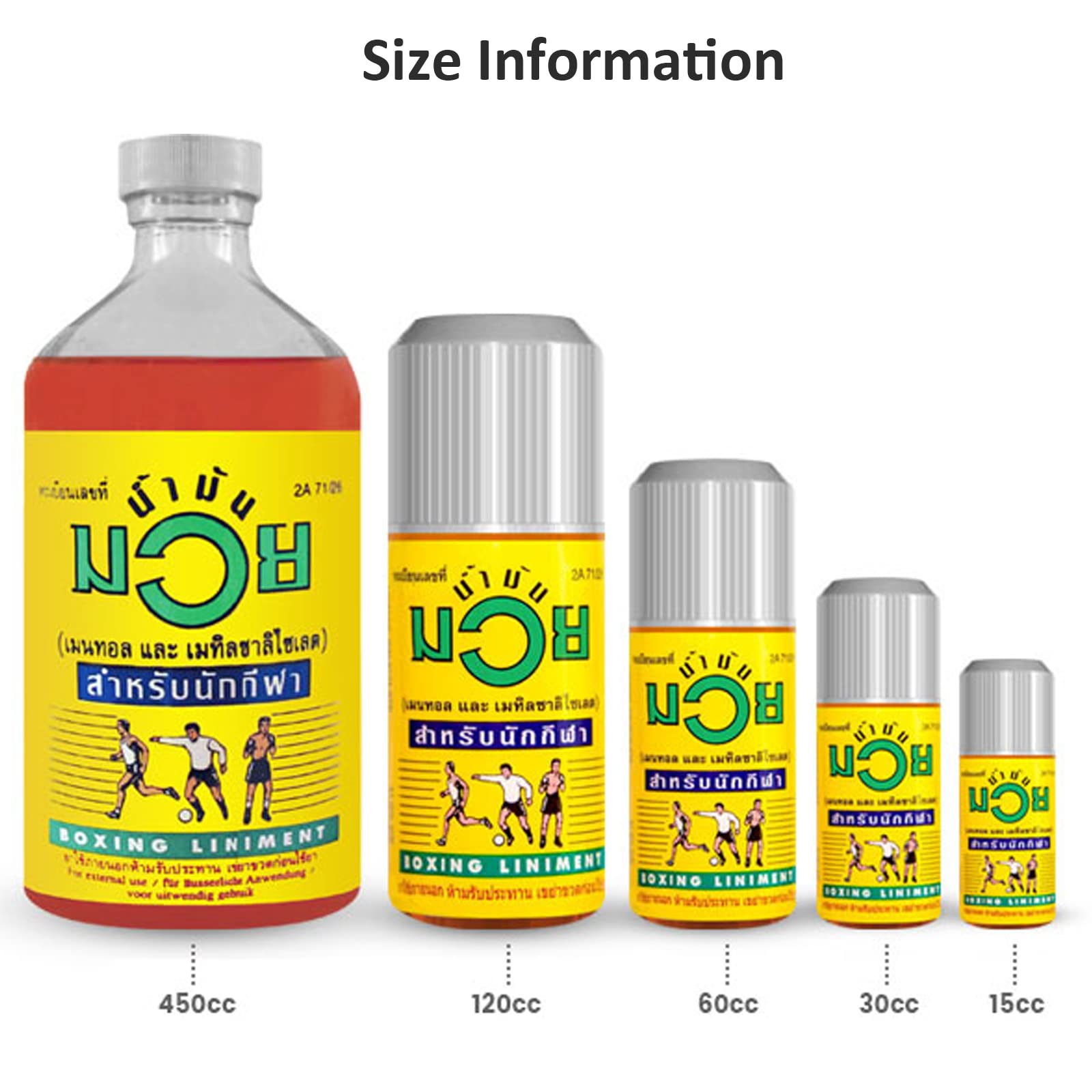 Namman Muay liniment oil 30ml, Thailand-made, ready for travel and gym sessions.