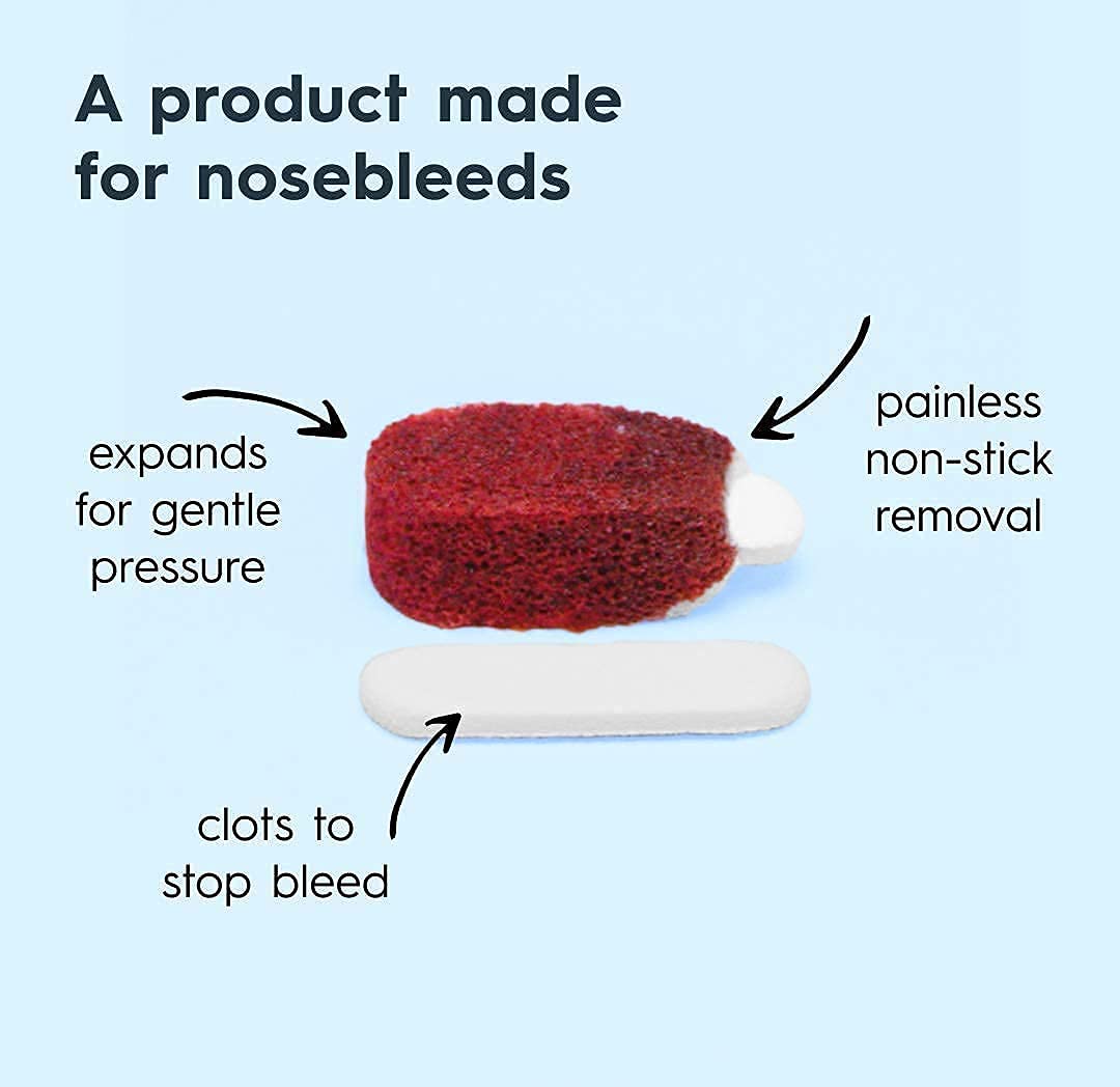Nampons Nosebleed Stoppers close-up highlights clotting agent