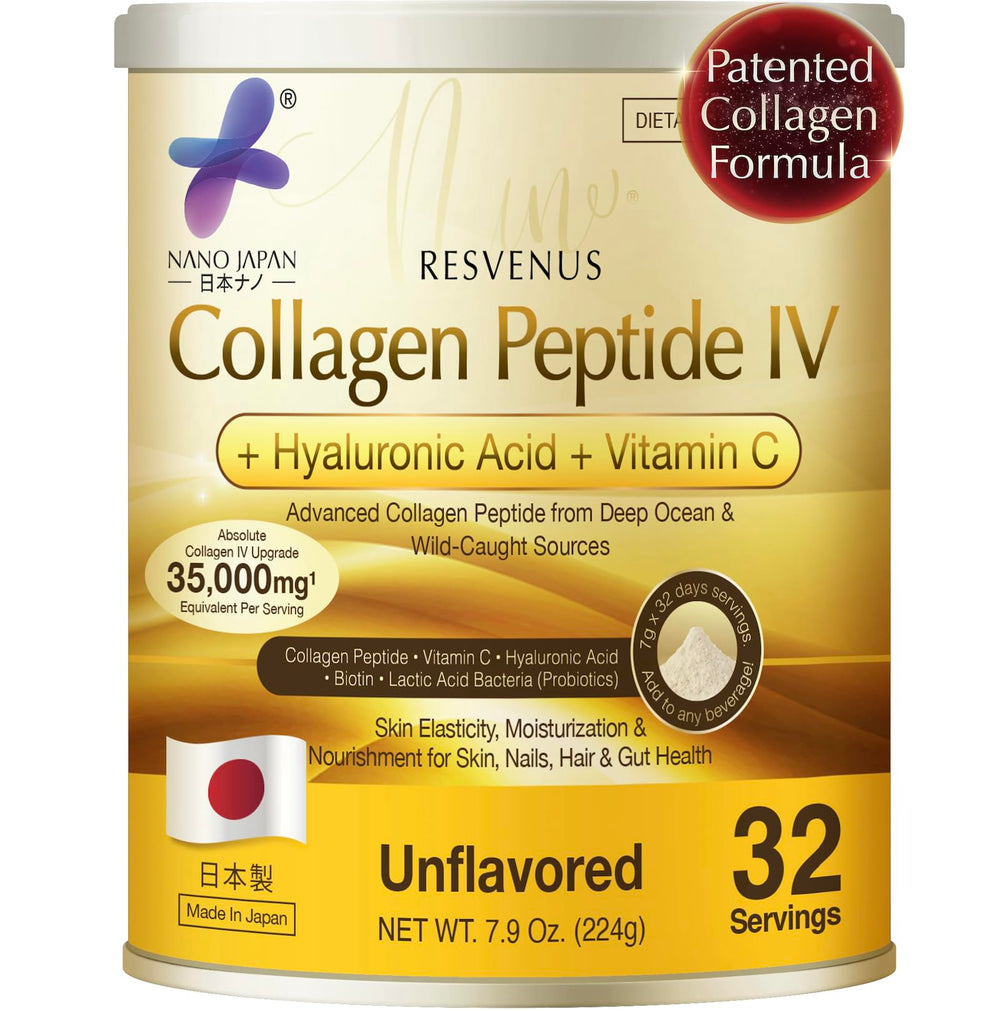 Nano Japan Hyaluron and Marine Collagen powder packaging showing premium hydration support for daily beauty.