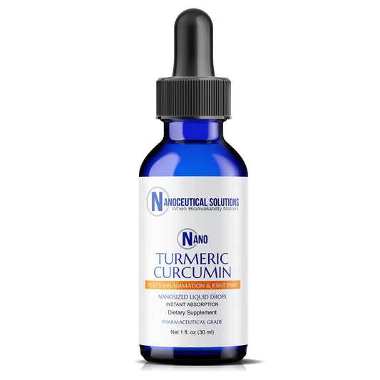 Nanoceutical Solutions Nano Turmeric Curcumin bottle for quick daily use and fast absorption