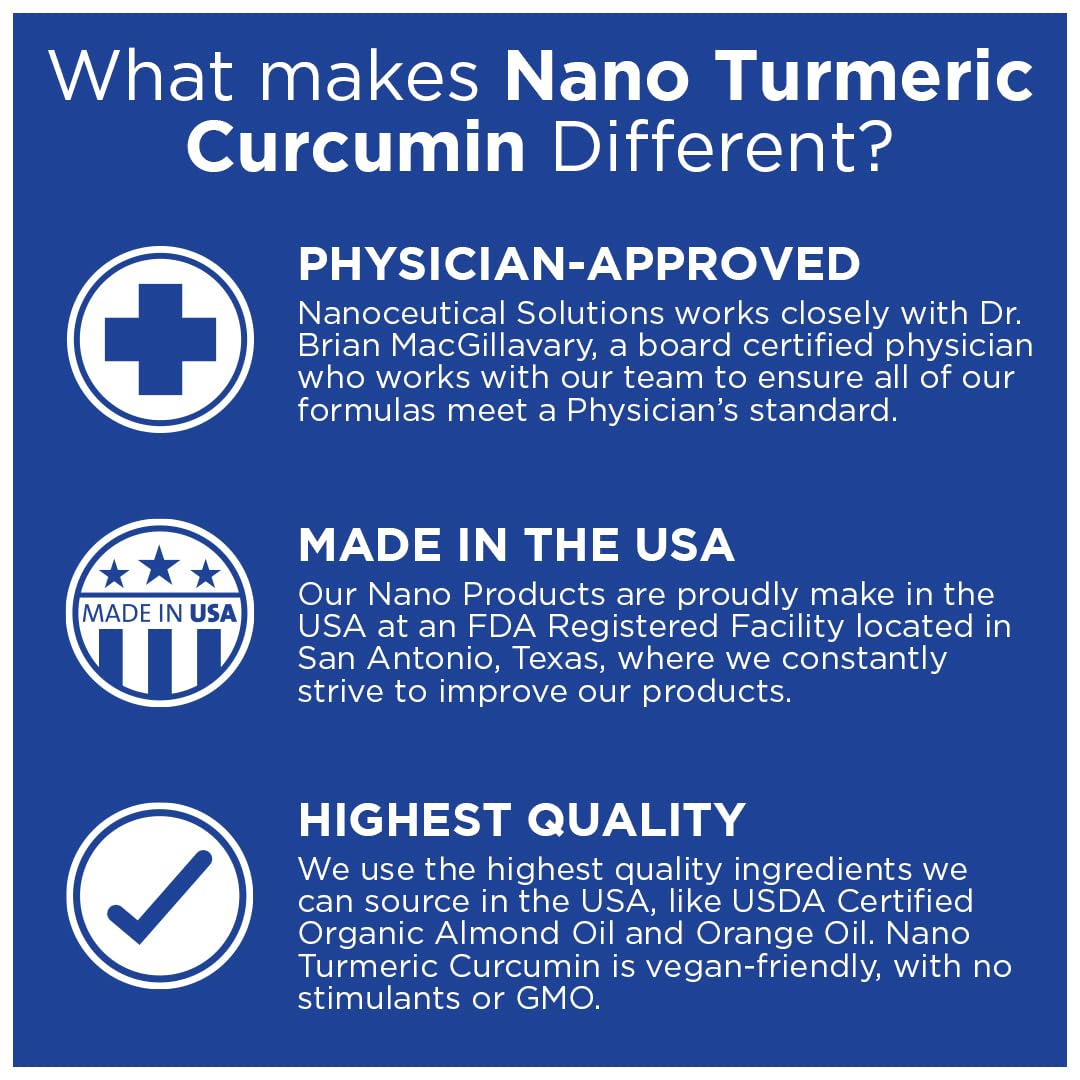 Nanoceutical Solutions Nano Turmeric Curcumin blends organic almond oil for flavor and quality