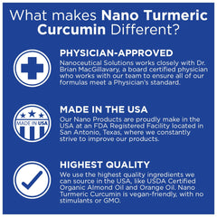 Nanoceutical Solutions Nano Turmeric Curcumin blends organic almond oil for flavor and quality
