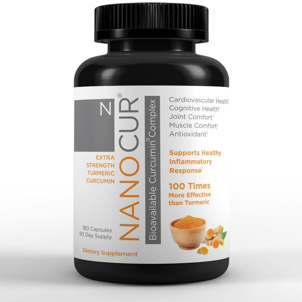 Nanocur turmeric curcumin bottle for daily joint support.