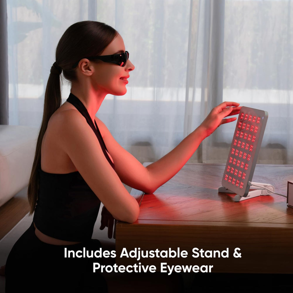 Nanoleaf near-infrared emission complements red light for deeper tissue benefits.
