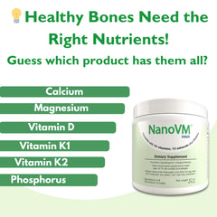 NanoVM allergen-free label emphasizes gluten- and dairy-free composition for sensitive diets.
