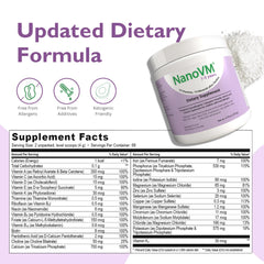 NanoVM nutrient-dense formula powder ready to mix.