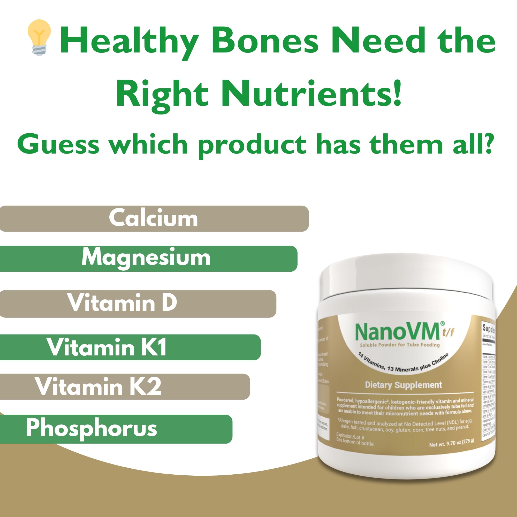 NanoVM t/f dosing scoop included for precise nutrition