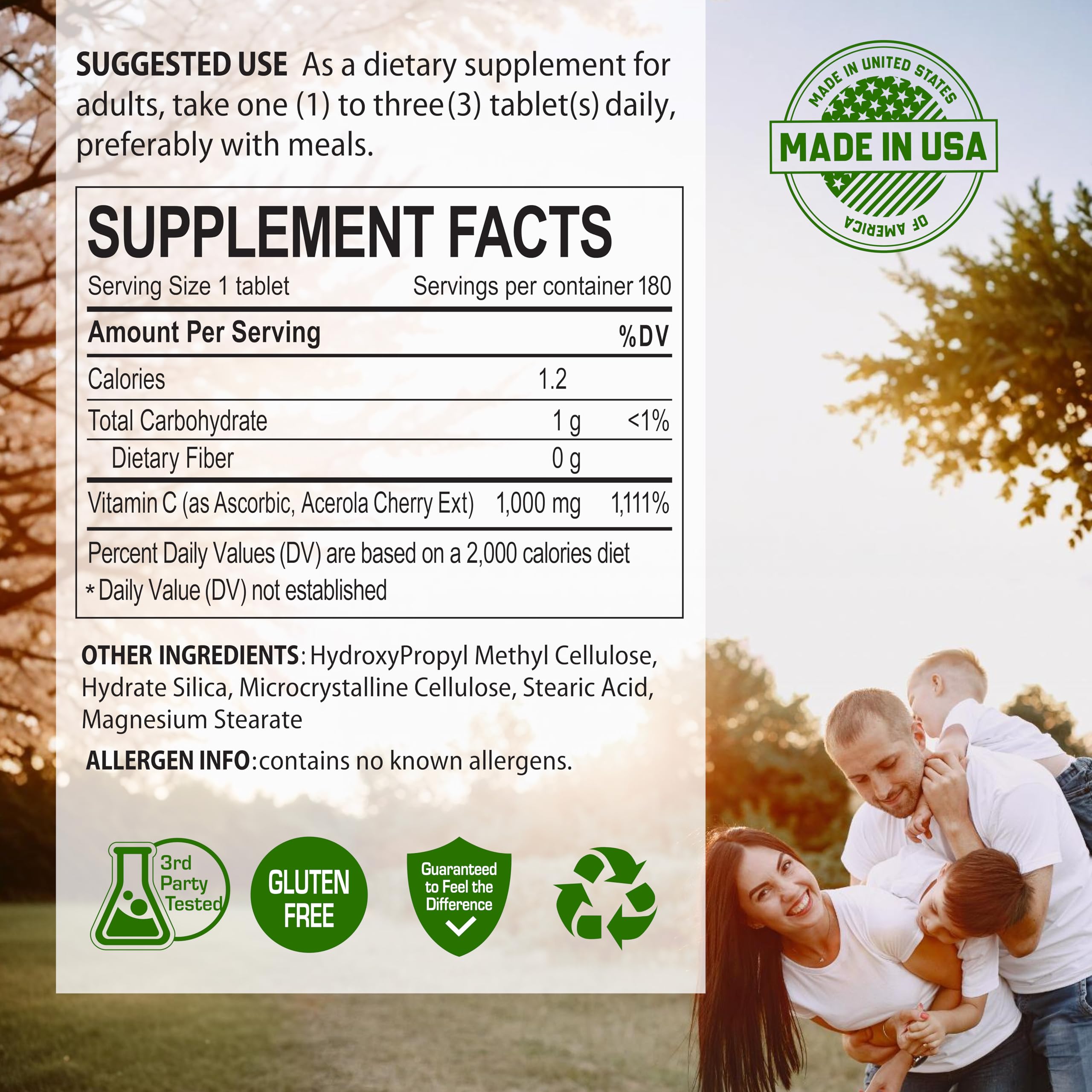 NANOWELL Acerola Cherry Vitamin C 1000mg packaging box confirms 540-count value.
