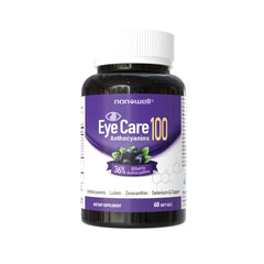 Nanowell EyeCare Anthocyanins softgel bottle supports eye health