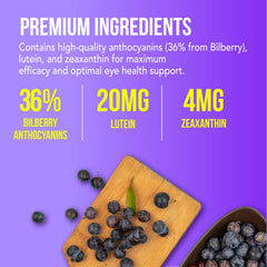 Nanowell EyeCare Anthocyanins vitamins minerals bottle for daily essential nutrients