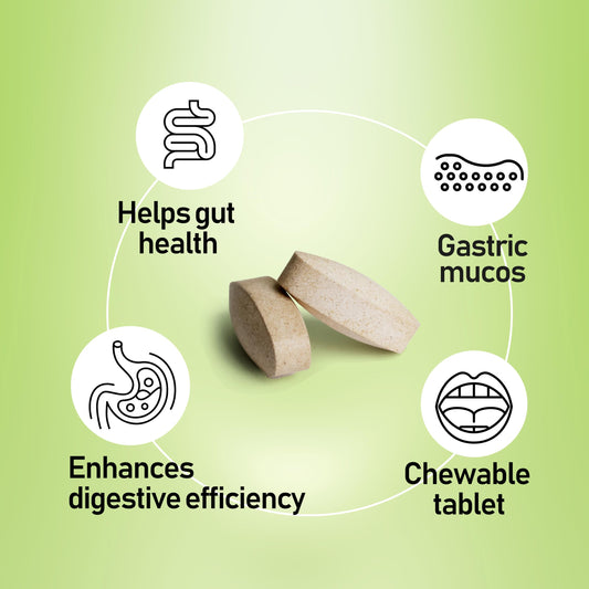 NANOWELL G-FOS tablets close-up for regularity and gut comfort
