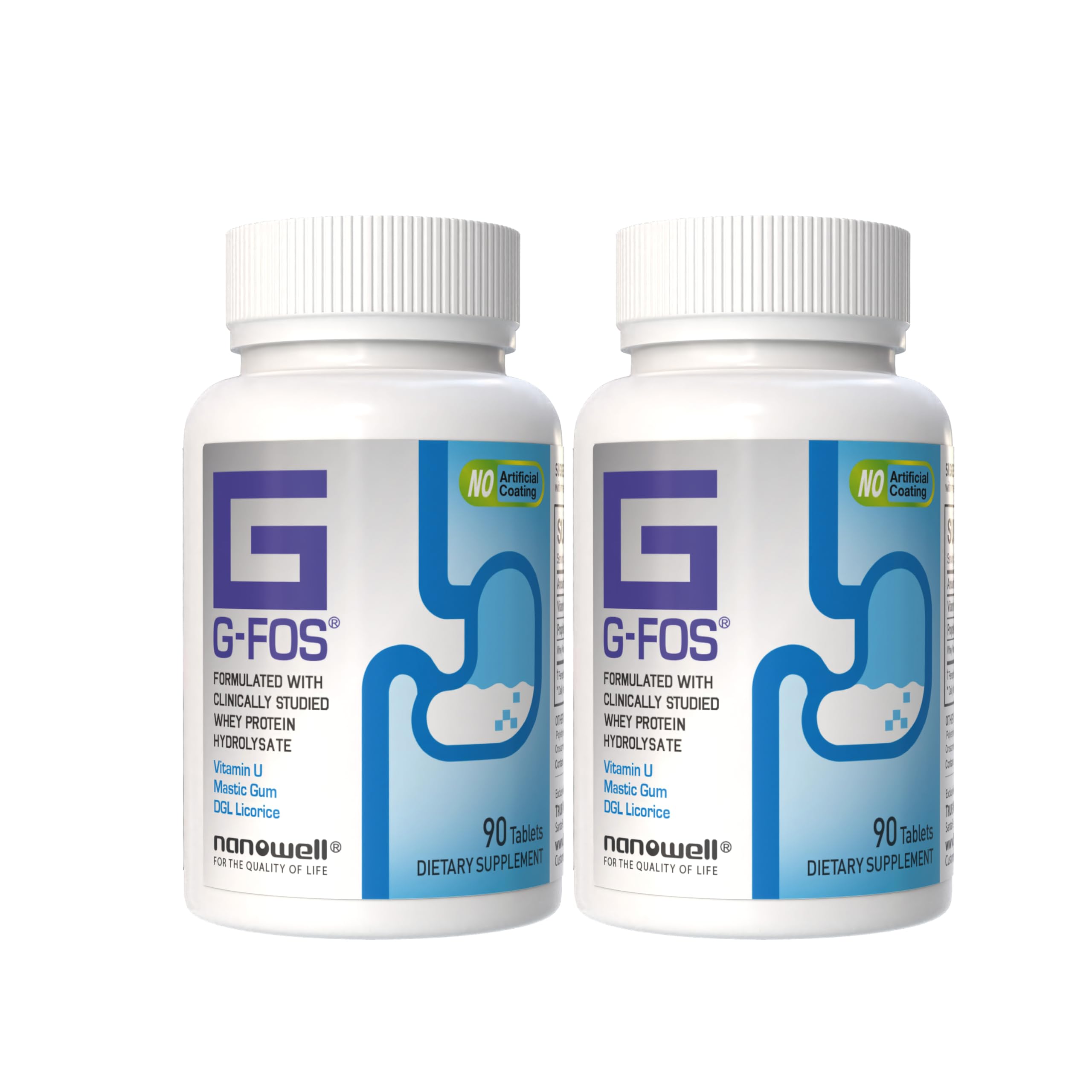 NANOWELL G-FOS digestive wellness bottle ready for daily use and routine gut support