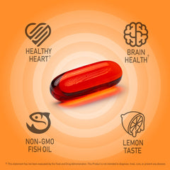 NANOWELL Red Omega-3 softgels close-up, easy-to-swallow capsules for daily wellness