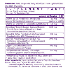 NAOMI BrainSpan capsules closeup show the focus-enhancing formula