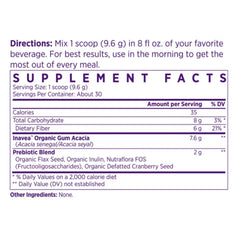 NAOMI Gentle Fiber powder dissolves smoothly in water for a gentle sip