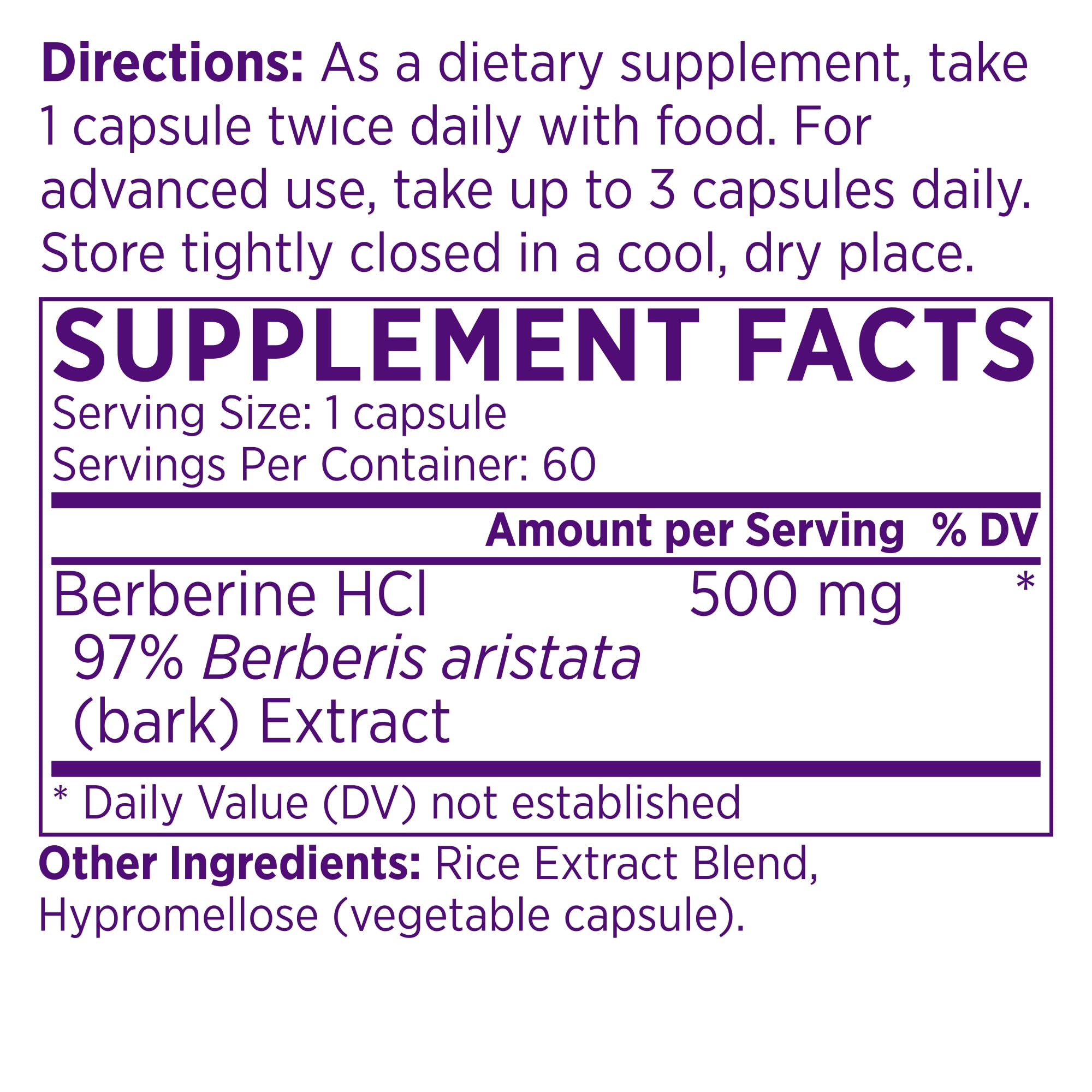 Close-up of NAOMI Berberine capsules highlighting purity and strength