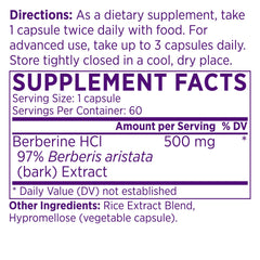 Close-up of NAOMI Berberine capsules highlighting purity and strength