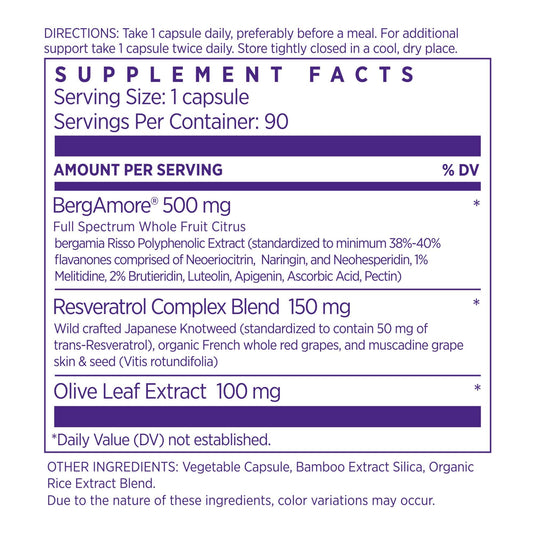 NAOMI bergamot capsules close-up, convenient daily capsules for consistency