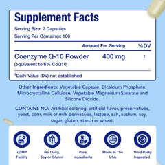 CoQ10 label by NasaBeahava highlighting vegan and purity.
