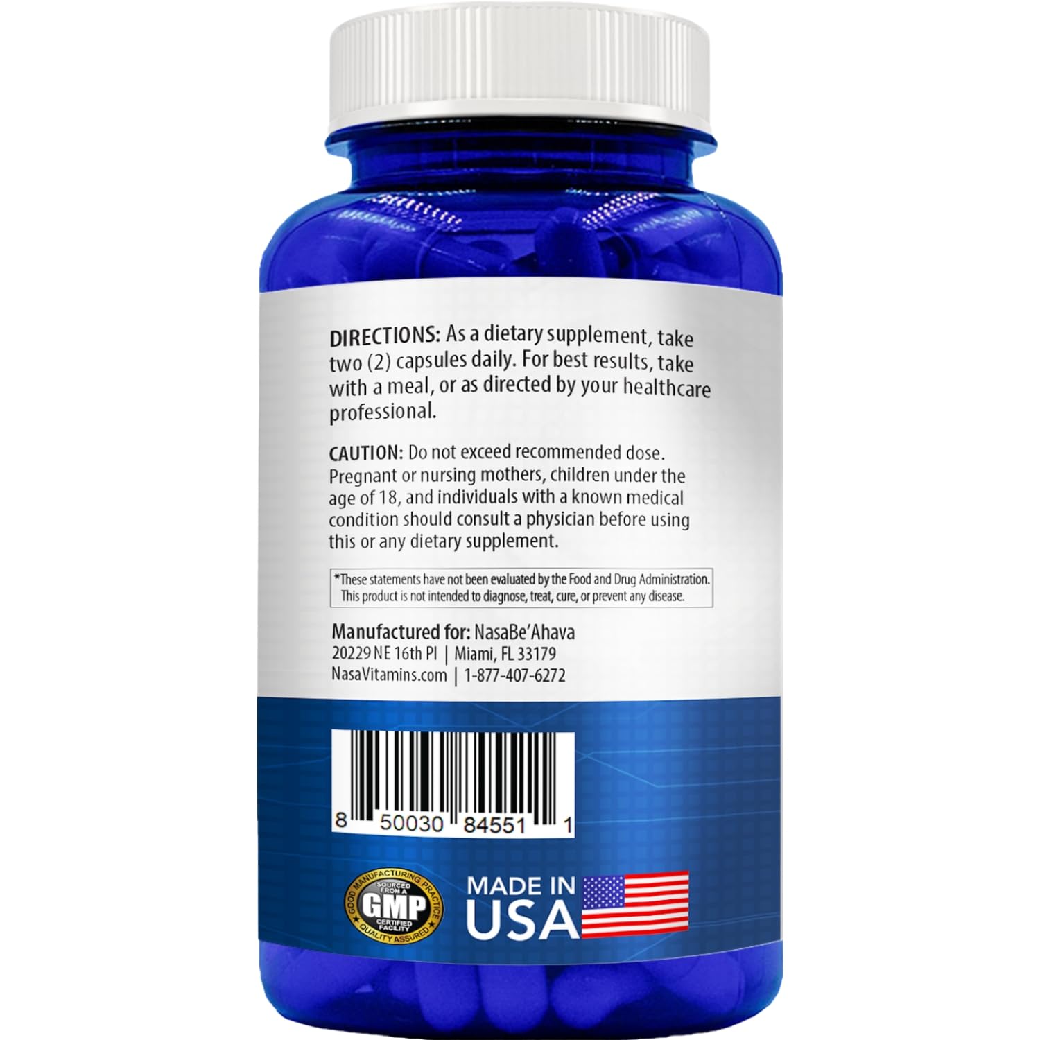 NasaBeahava CoQ10 800mg amber bottle closeup showing premium packaging.