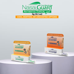 Compact NasalGuard tubes enable on-the-go protection.