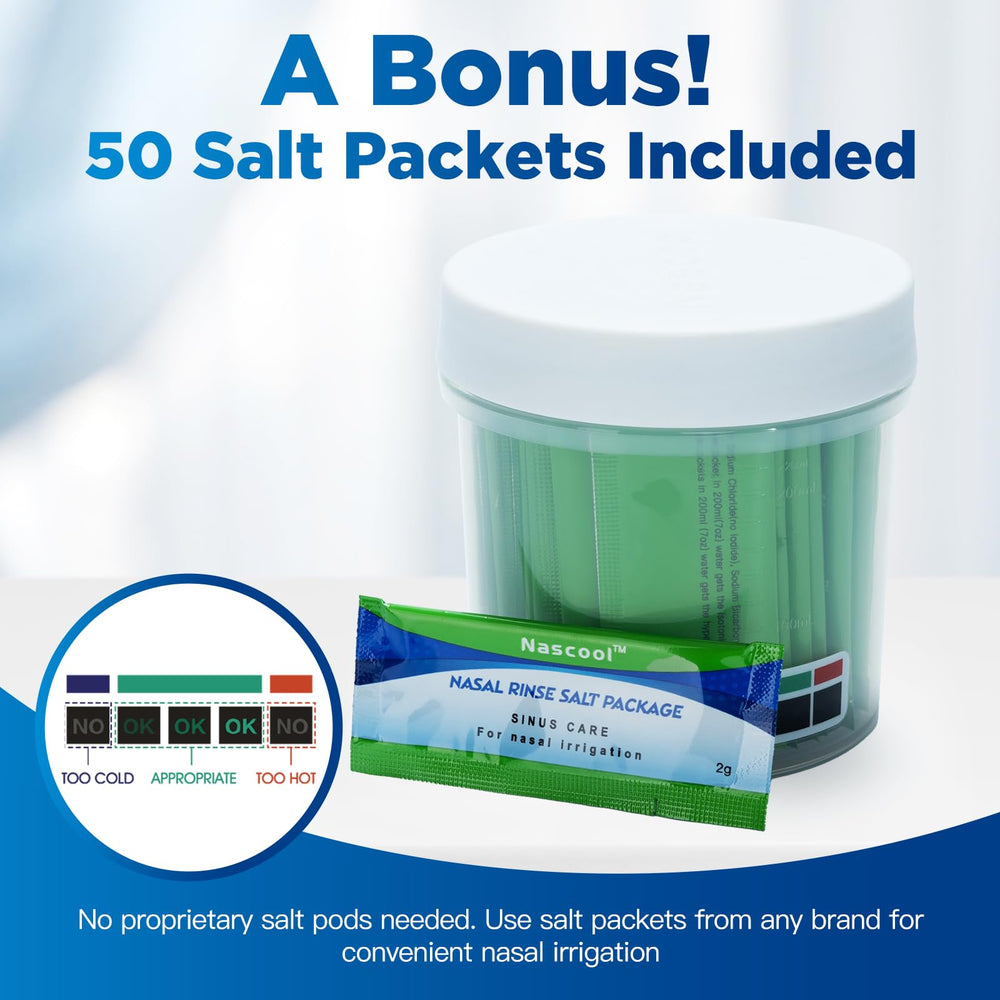 Nascool easy-clean connection tube supports hygienic post-use rinsing.