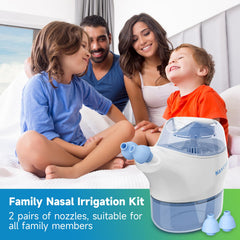 Nascool nasal irrigation machine with two nozzles enables effective rinse.