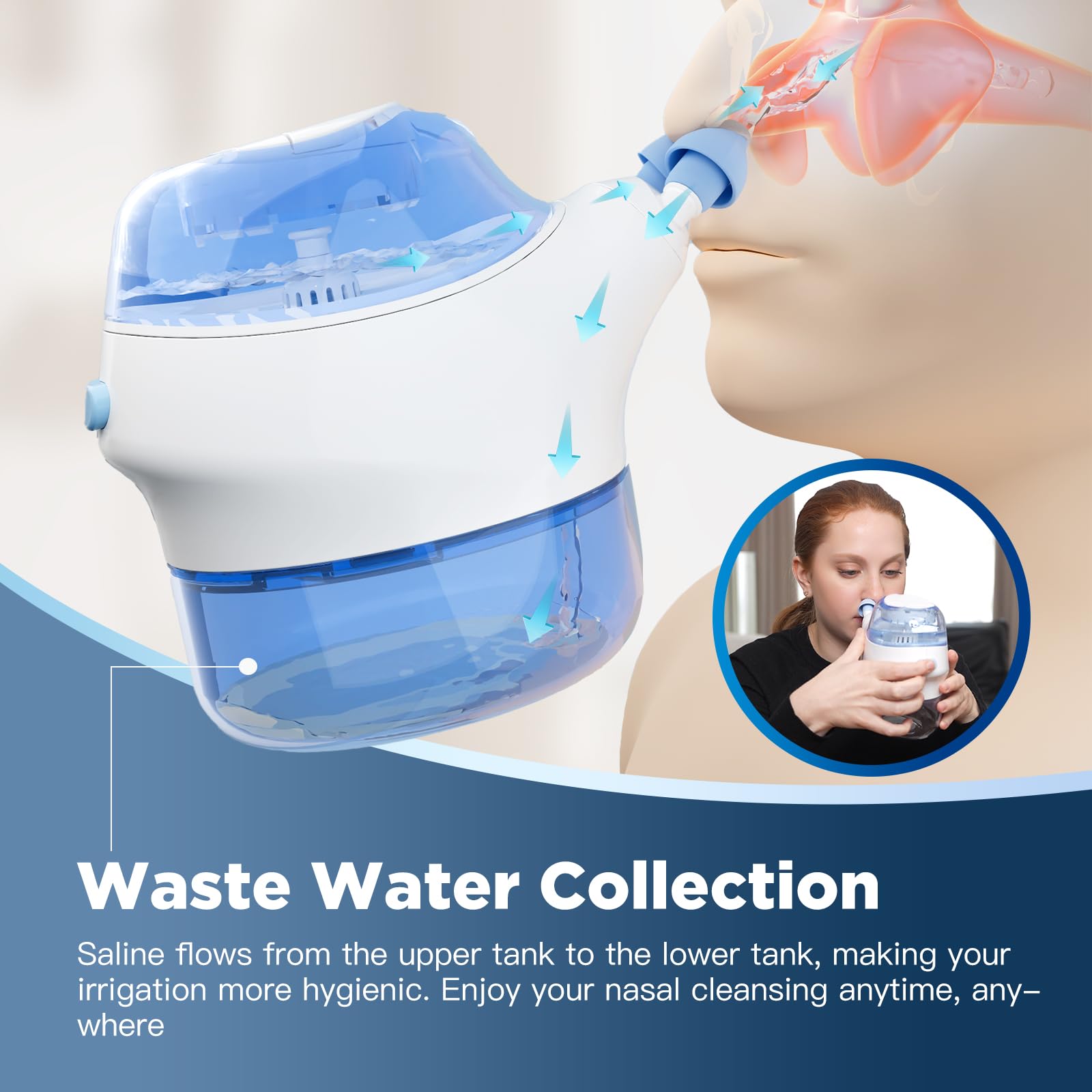 Nascool pressure relief valve adjusts flushing pressure for sensitive passages.