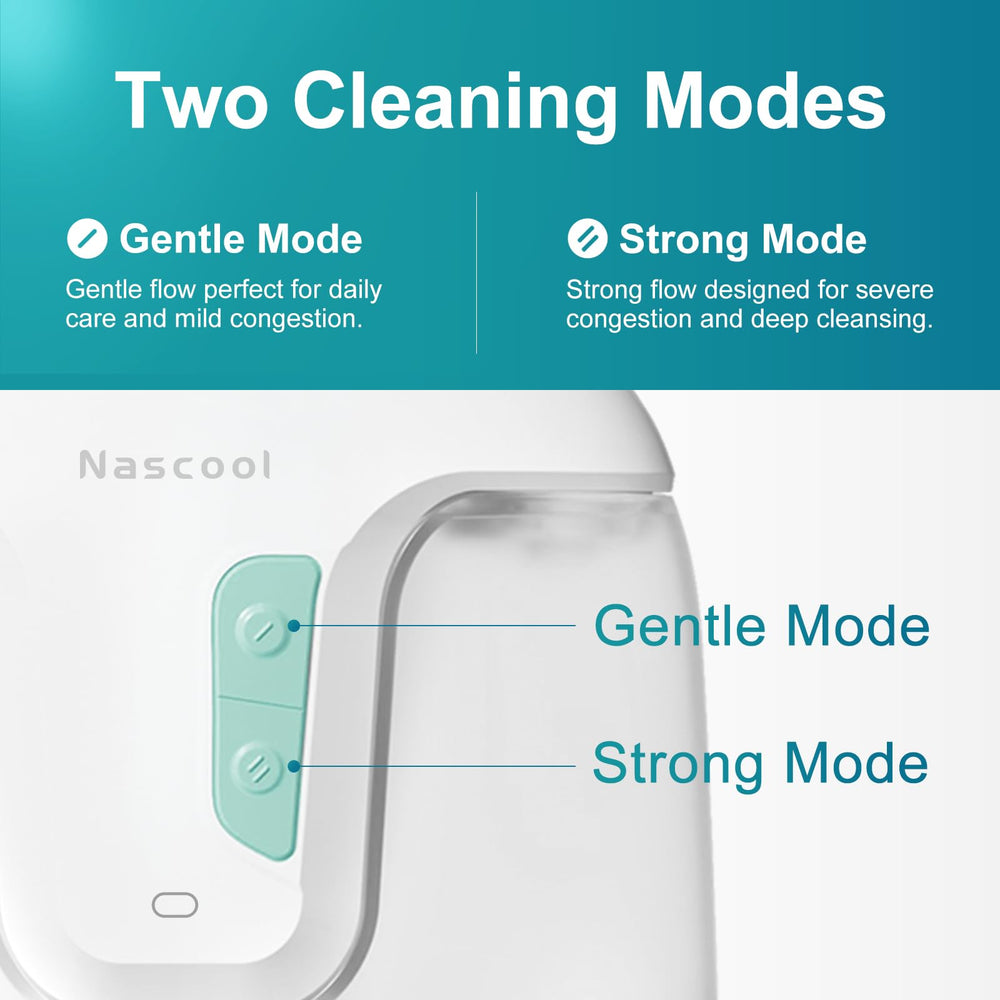 Nascool two nose pillows for soft, comfortable cleansing.