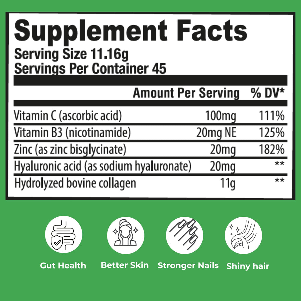 NATFUL Collagen Peptides Powder scoop showing a ready-to-use serving