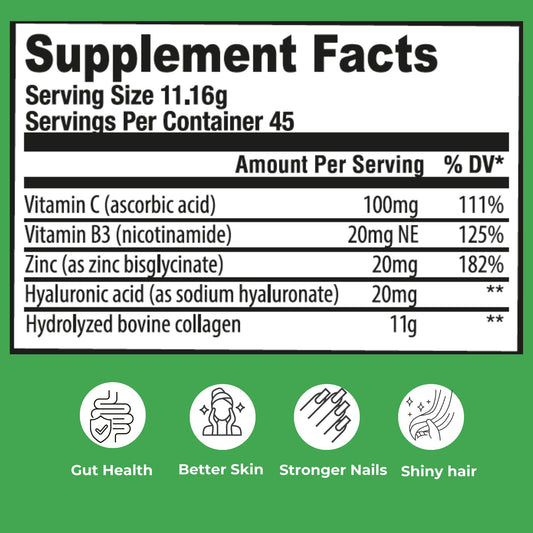 NATFUL Collagen Peptides Powder scoop showing a ready-to-use serving
