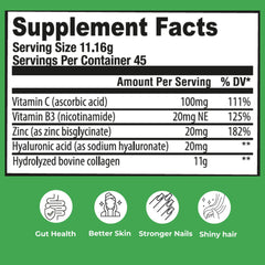 NATFUL Collagen Peptides Powder scoop showing a ready-to-use serving