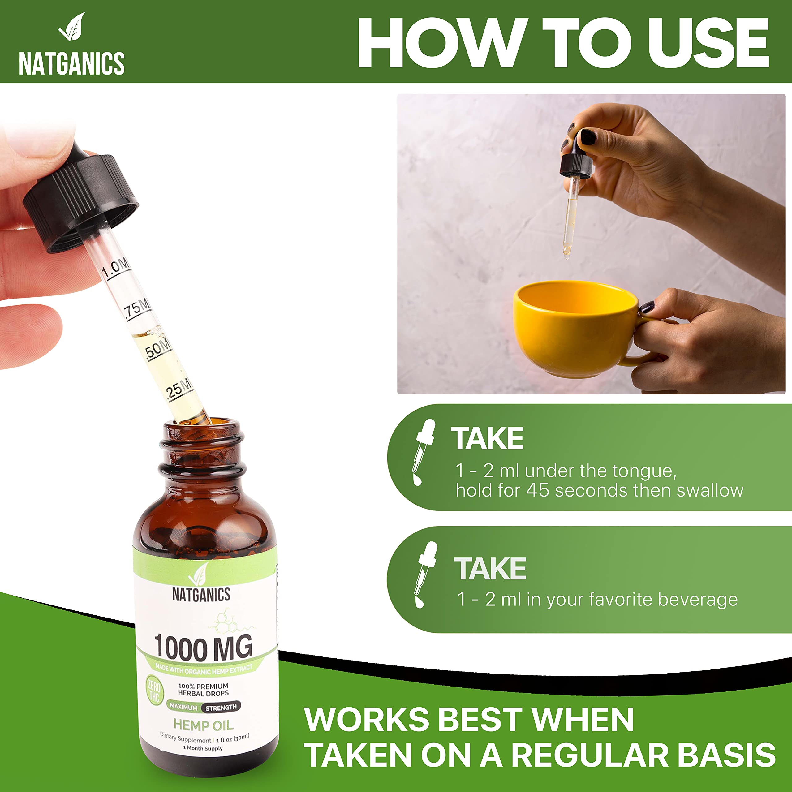 Natganics 30-day supply supports a full month of use.