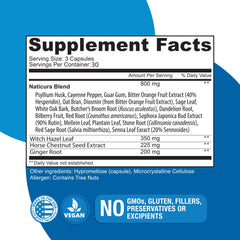 Naticura Hem-Control bottle back label with ingredients and usage guidance.